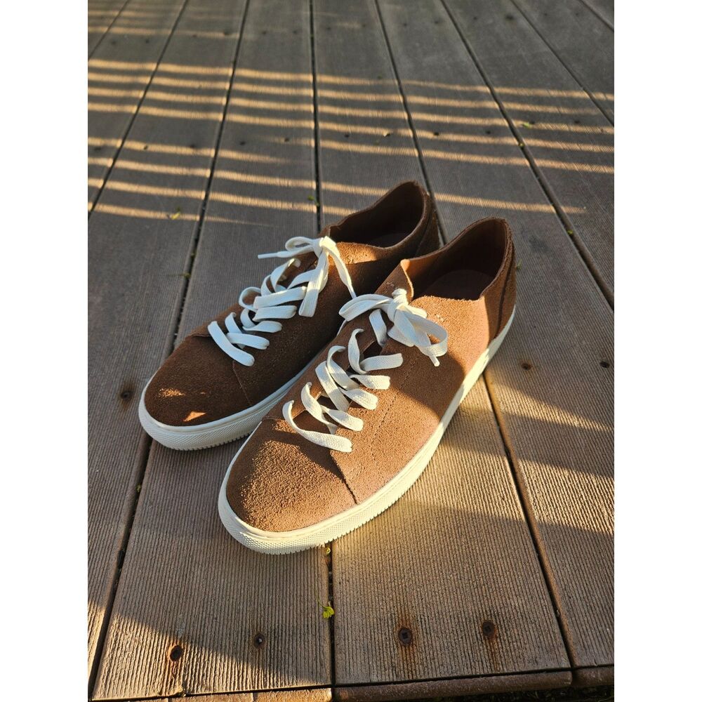 Frye Ivy Low Lace Brown Suede Sneakers